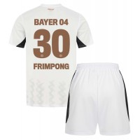 Bayer Leverkusen Jeremie Frimpong #30 Udebane Trøje Børn 2024-25 Kortærmet (+ Korte bukser)